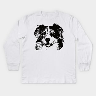 Australian Shepherd Dog Aussie Kids Long Sleeve T-Shirt